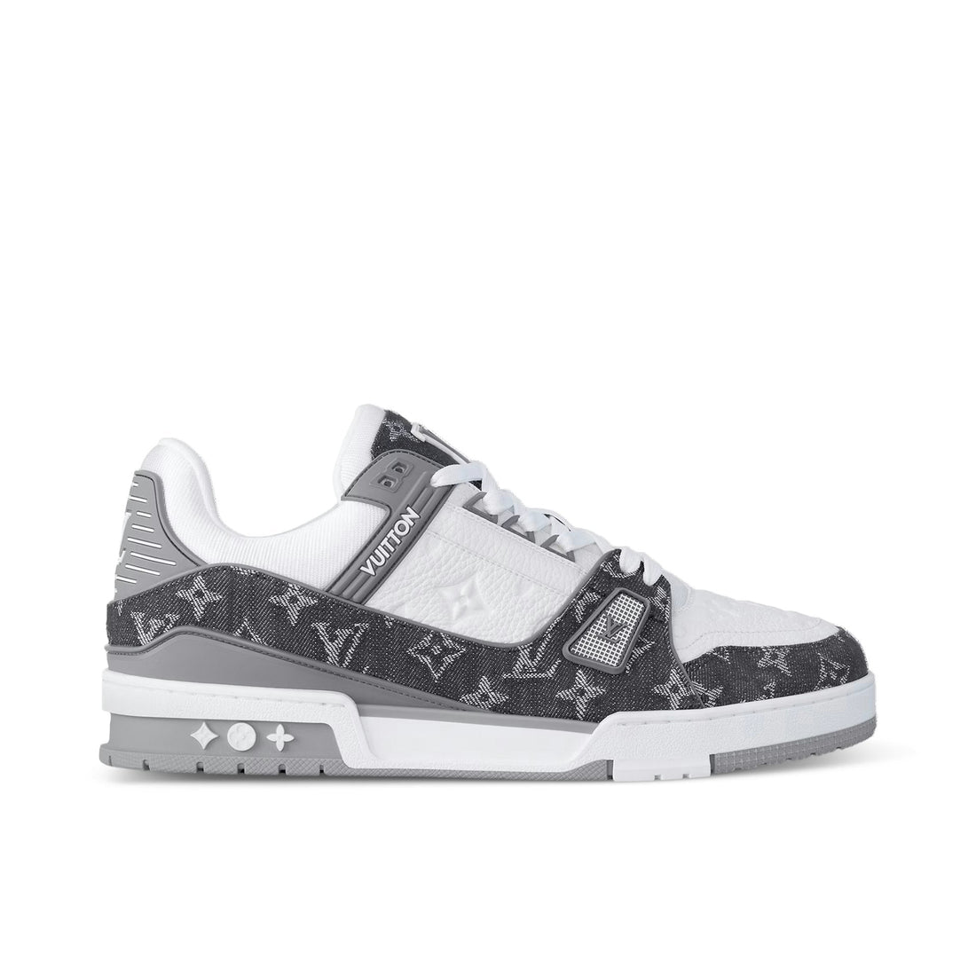 LOUIS VUITTON LV TRAINER DENIM MONOGRAM GREY Trendabox