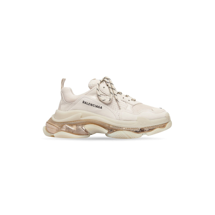 MEN'S TRIPLE S CLEAR SOLE SNEAKER IN BEIGE