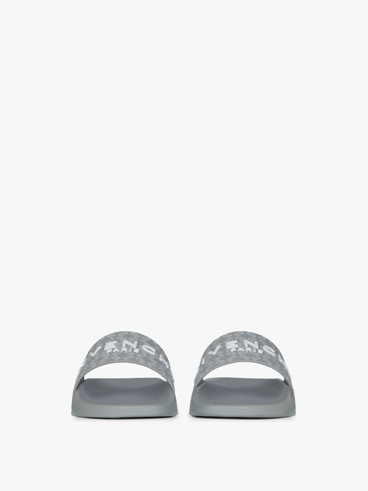 Monogram-Style Flat Slide Sandals – Rubber Edition 72