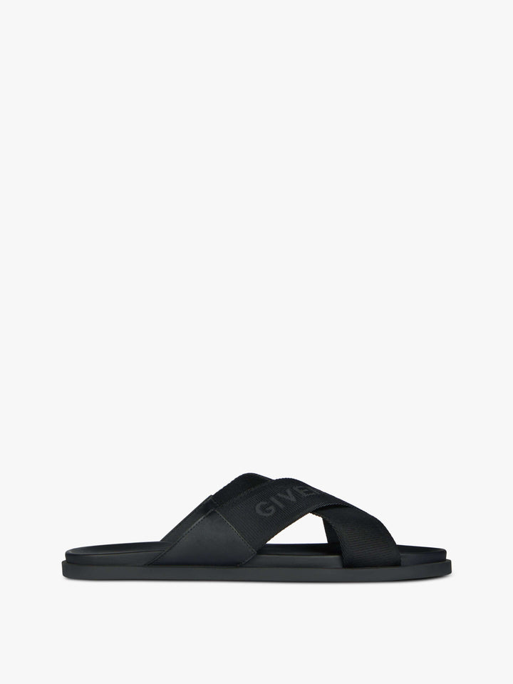 Webbed Cross-Strap Flat Mules – Minimalist Beach Slide