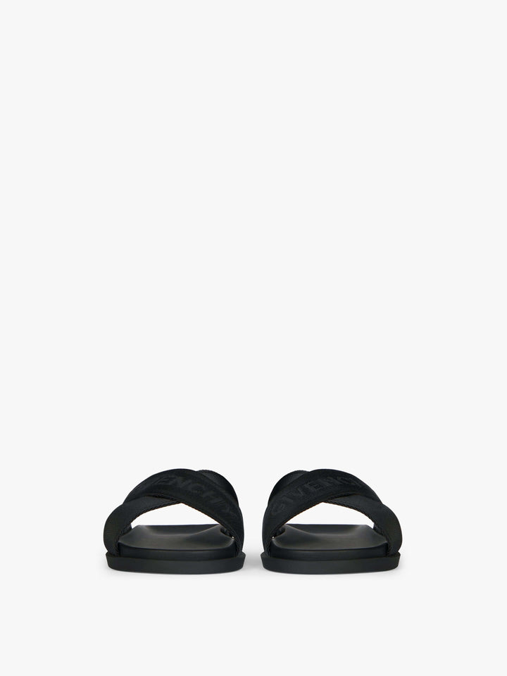 Webbed Cross-Strap Flat Mules – Minimalist Beach Slide