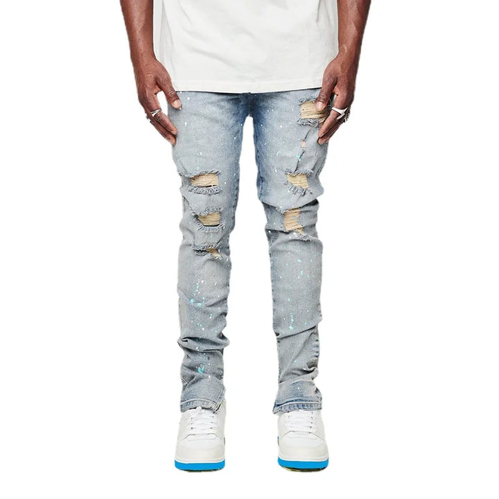 New Men's Jeans Streetwear Men Trousers Full Length Denim Pants