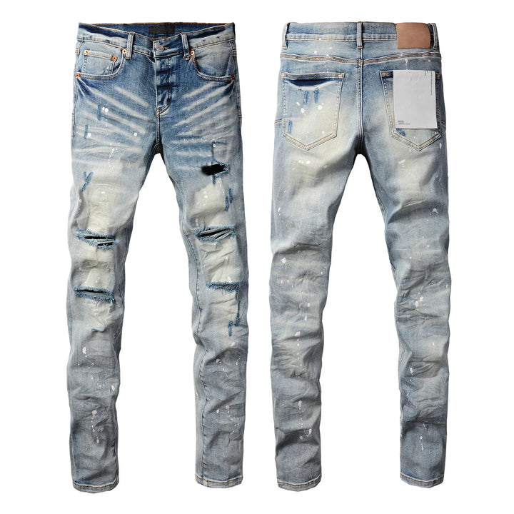 2025 Purples Jeans Man's High Street Skinny Jeans