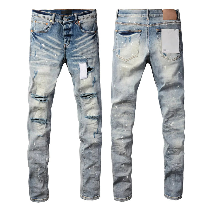 2025 Purples Man jeans brand high street skinny denim trousers brand pants