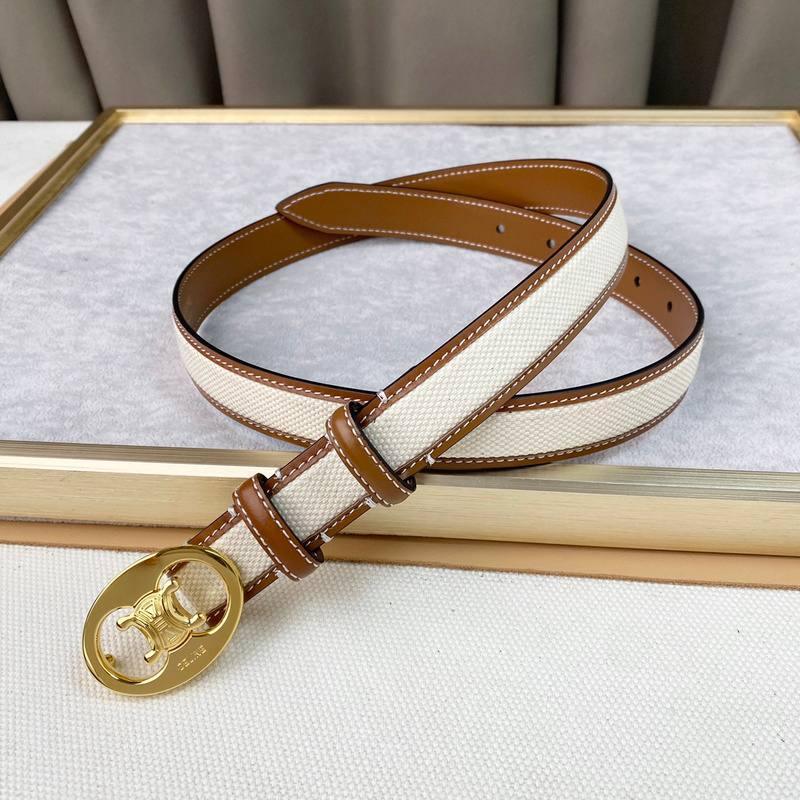 Celine Women Belt 'White/Brown'