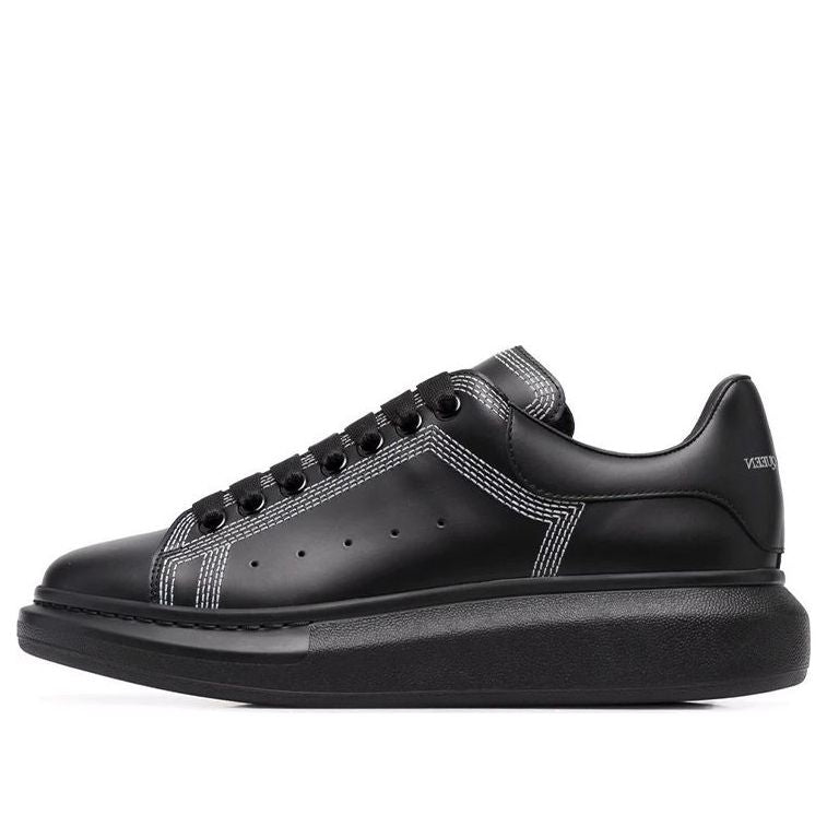 Alexander McQueen Oversized Sneaker 'Embroidered Black Silver